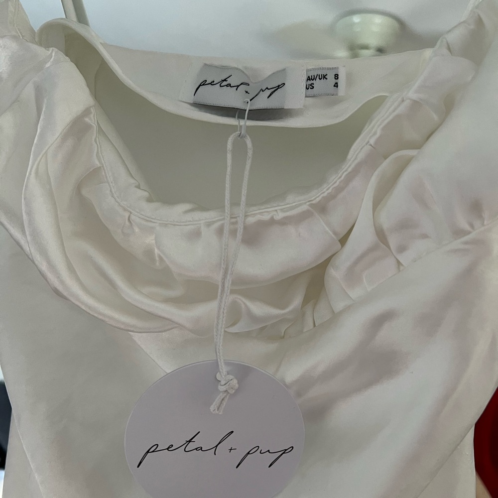 Petal & Pup White Slip Mini Dress | 4 - Picture 5 of 5